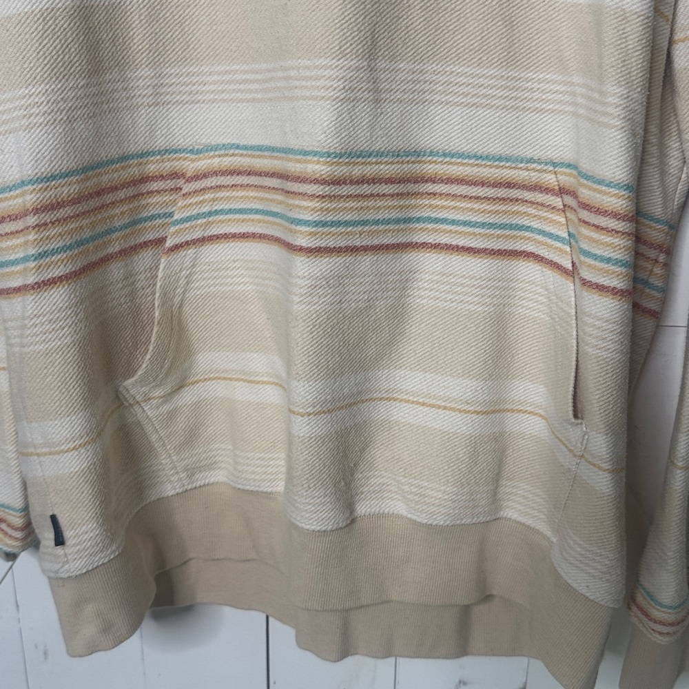 O'Neill Bavaro Cream Striped Pullover Hoodie - Picture 4 of 11